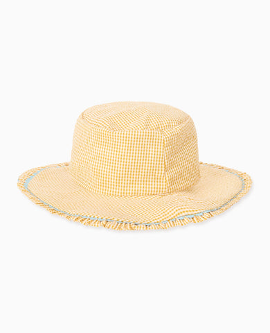 Yellow Gingham Emilia Girl Hat