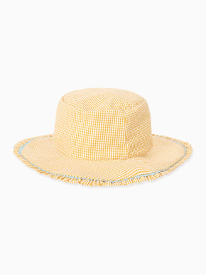 Yellow Gingham Emilia Girl Hat