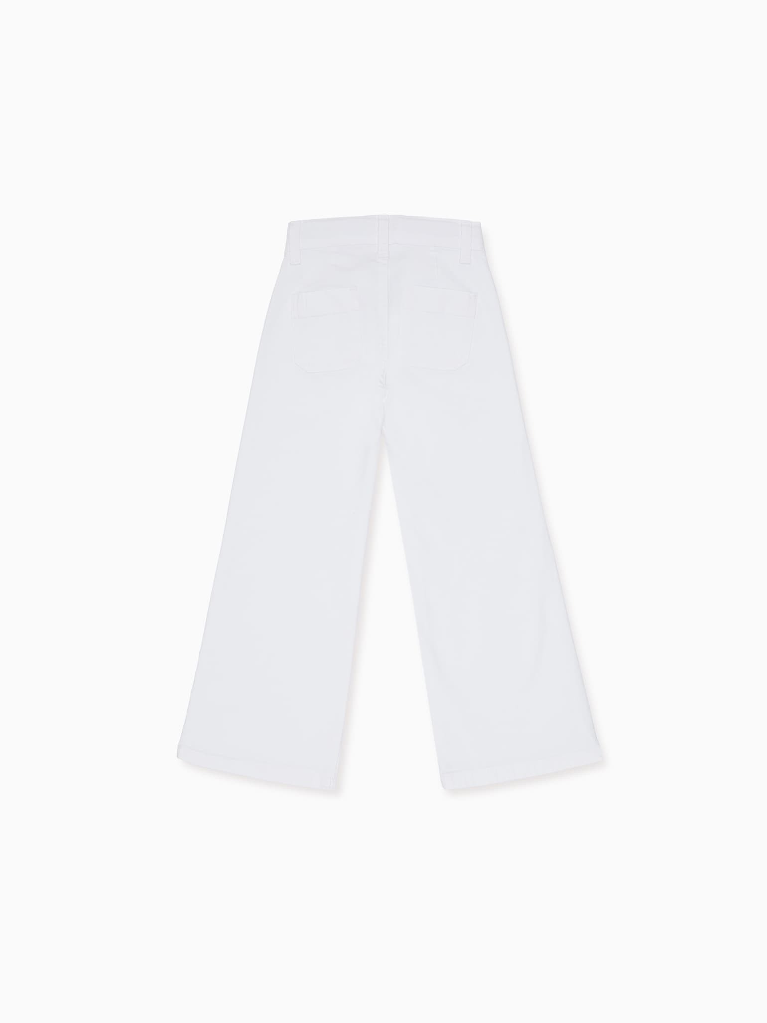 White Enola Girl Wide Leg Jeans