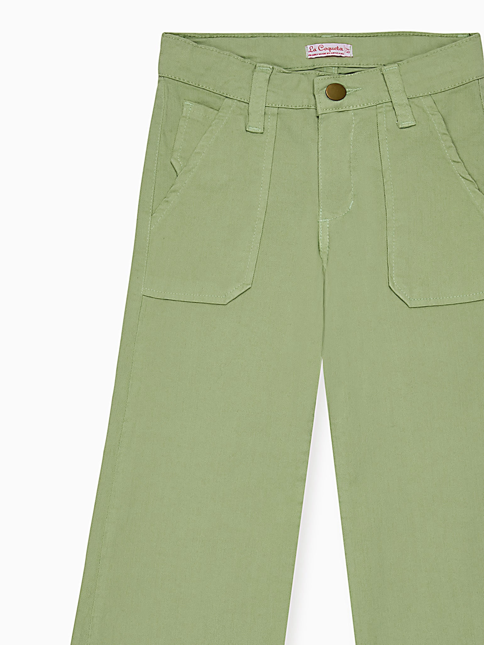 Green Enola Girl Wide Leg Jeans