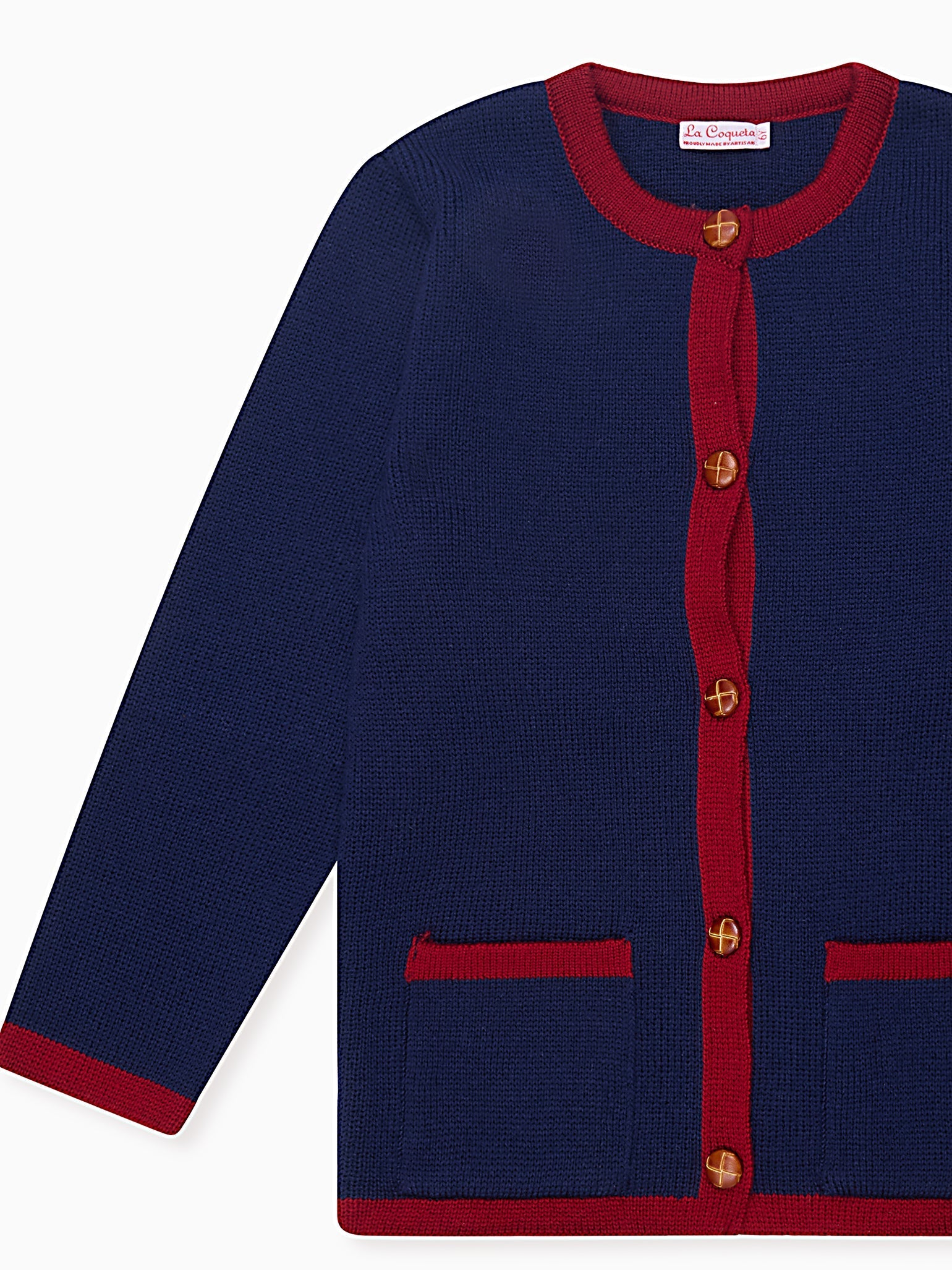 Navy Esai Merino Boy Cardigan
