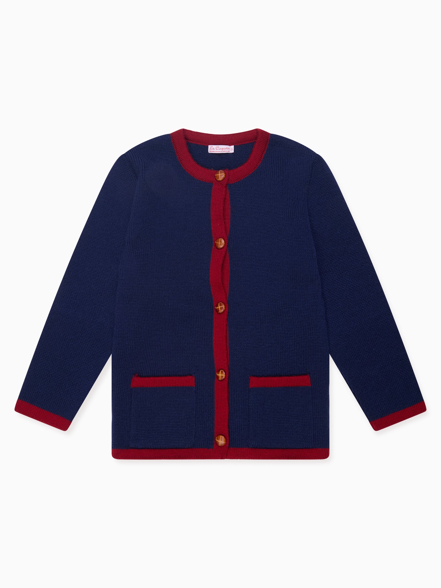 Navy Esai Merino Boy Cardigan