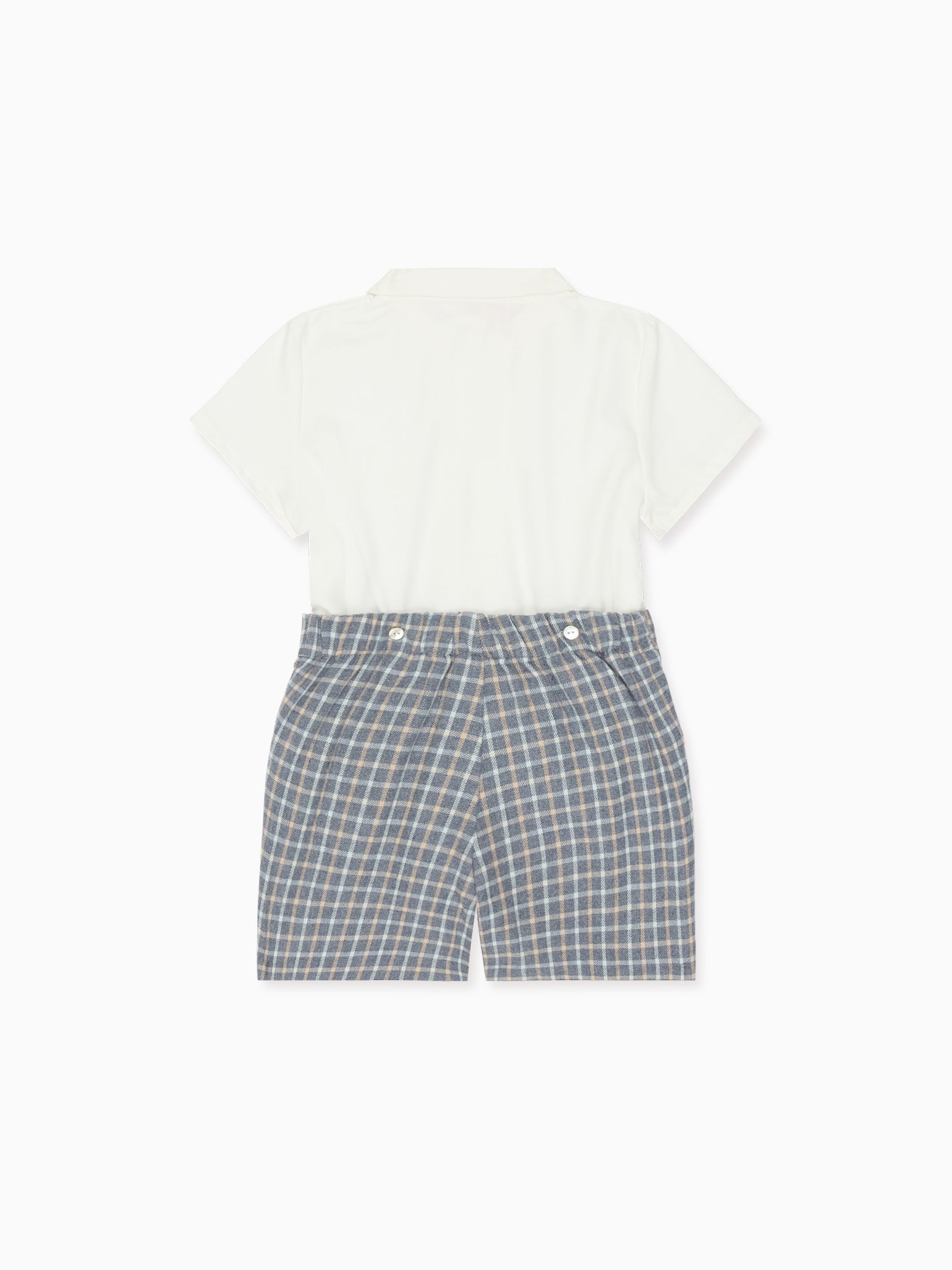 Grey Check Espiga Baby Boy Set