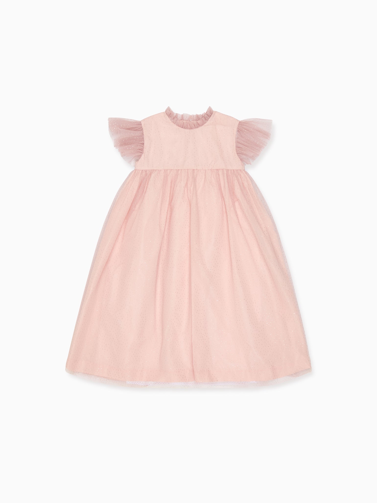 Dusty Pink Estrella Tulle Girl Empire Dress