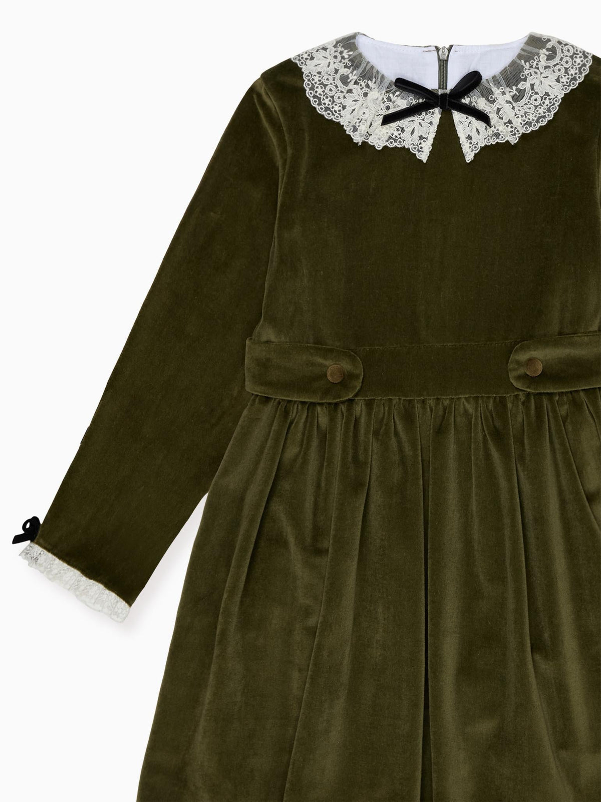 Olive Eva Velvet Girl Dress