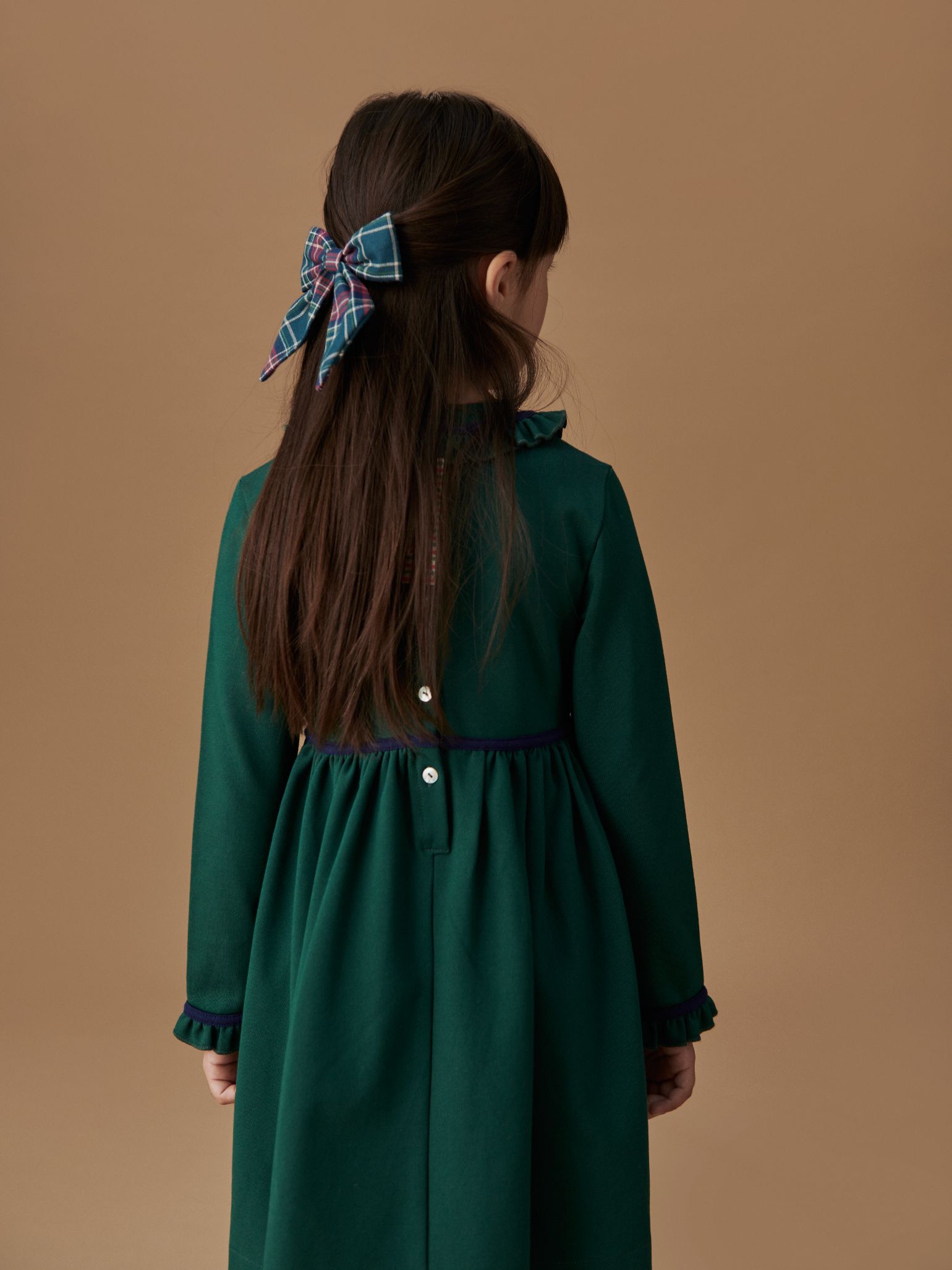 Forest Green Eviana Girl Dress
