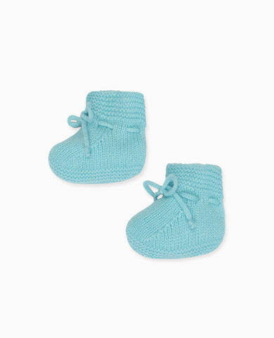 Sage Green Evita Cashmere Baby Booties