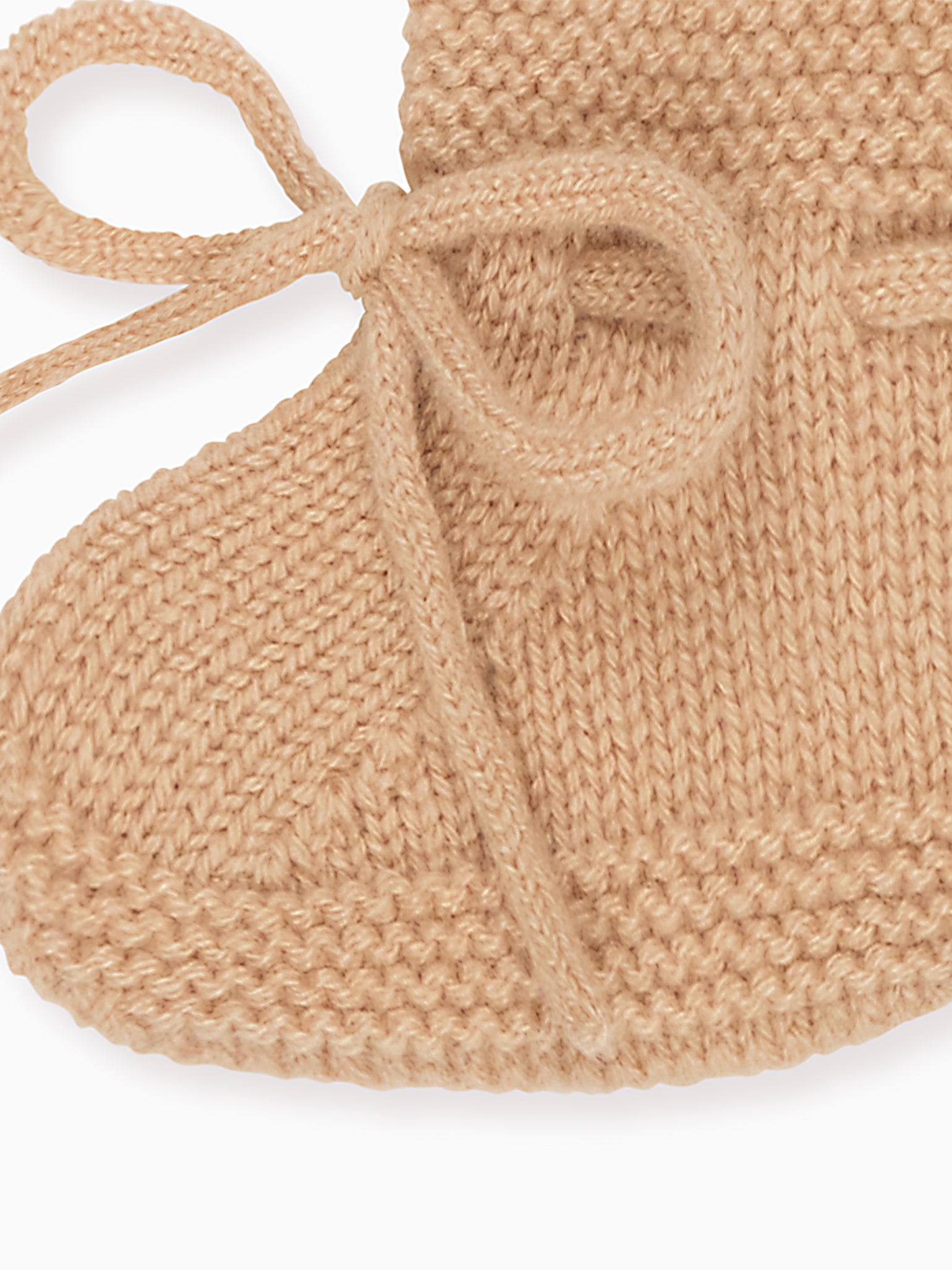 Camel Melange Evita Cashmere Baby Booties