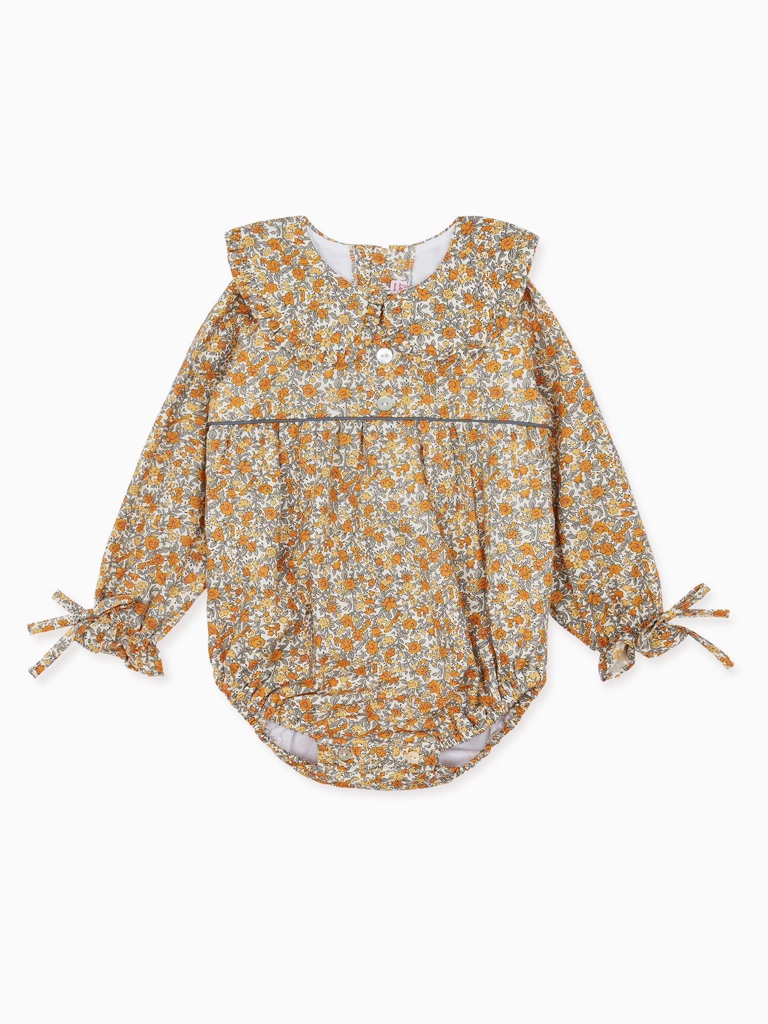 Yellow Floral Fabiana Baby Girl Romper