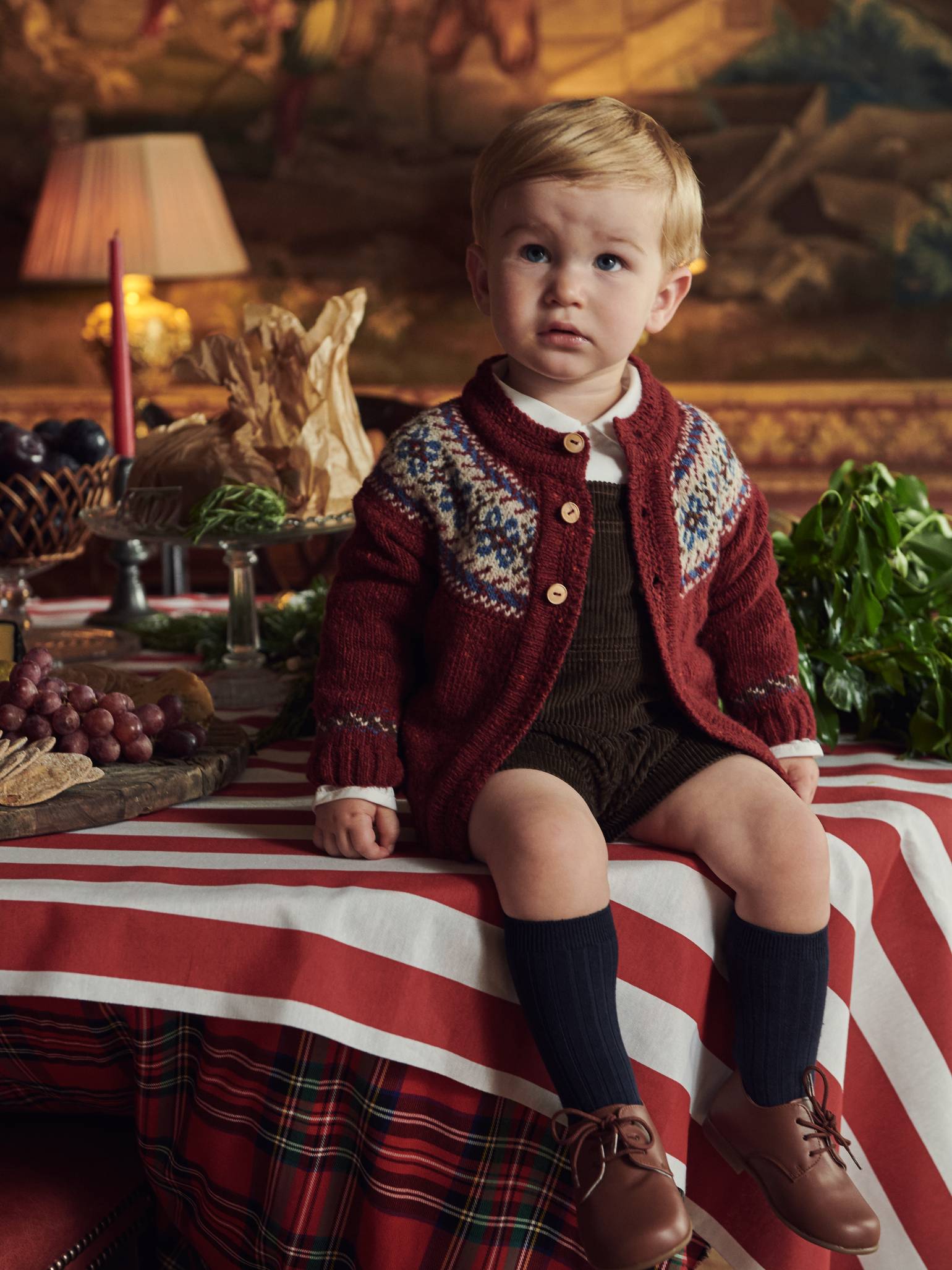 Chocolate Brown Salma Corduroy Baby Dungarees