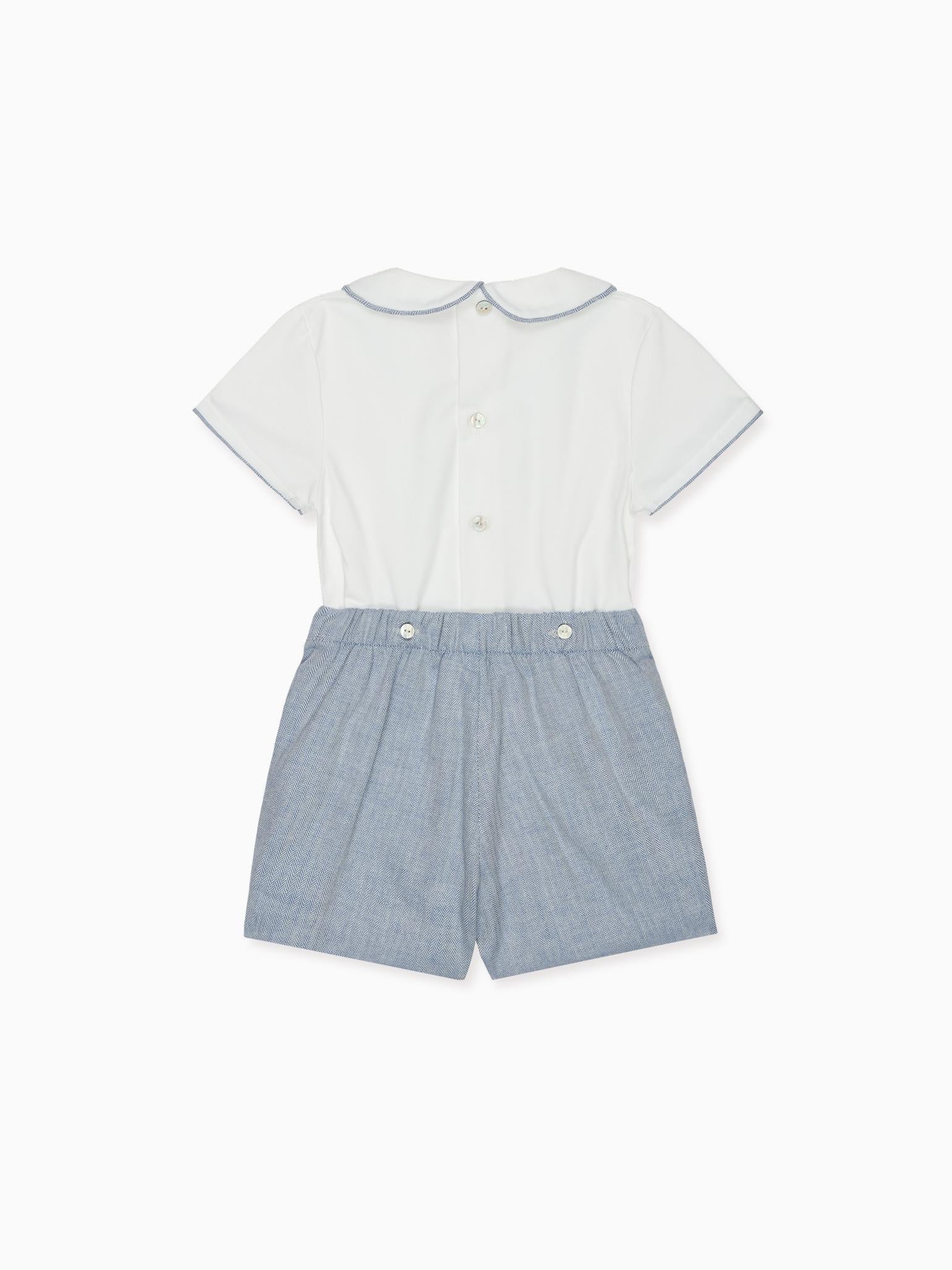 Dusty Blue Fantino Baby Boy Set