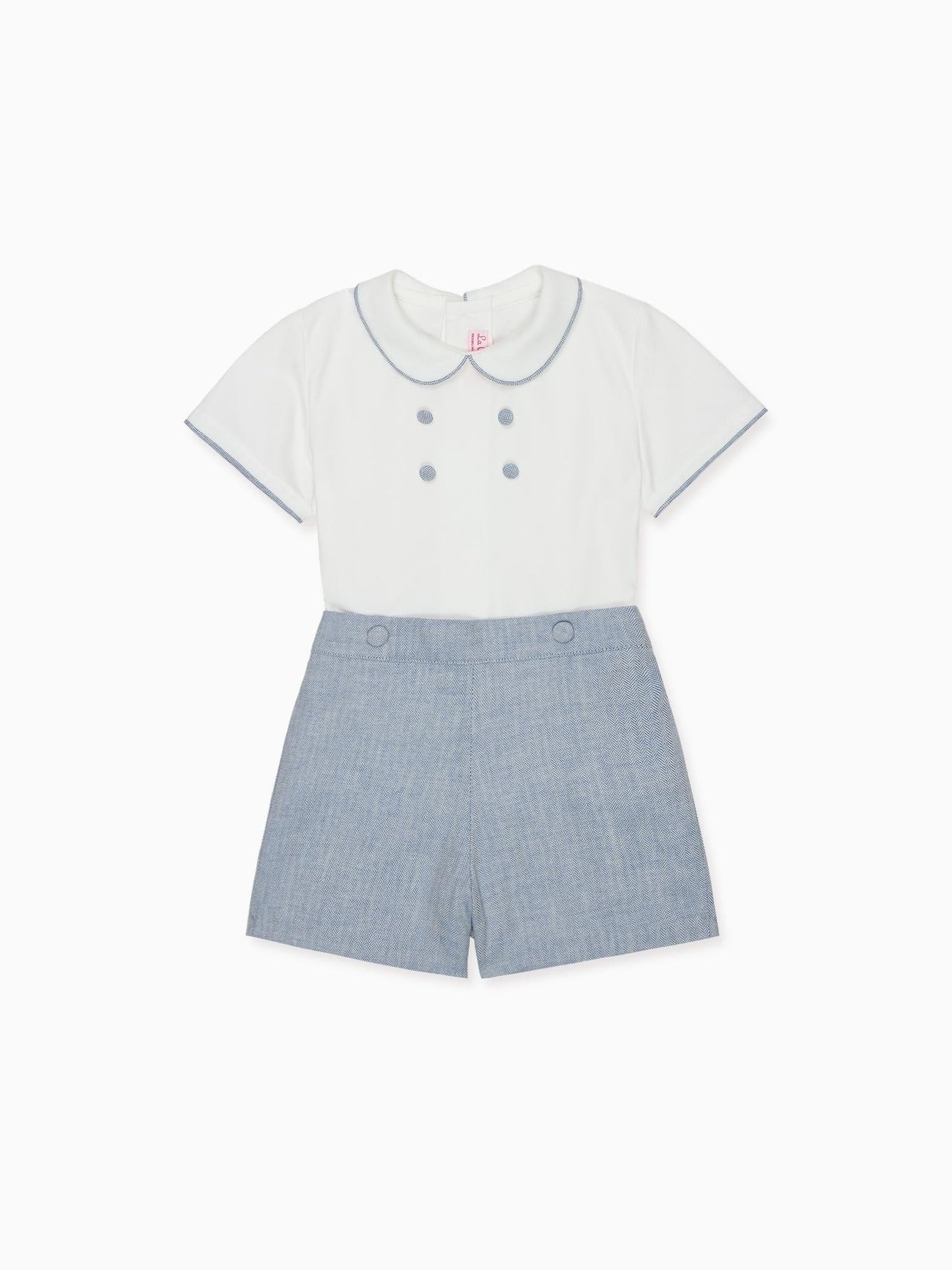 Dusty Blue Fantino Baby Boy Set