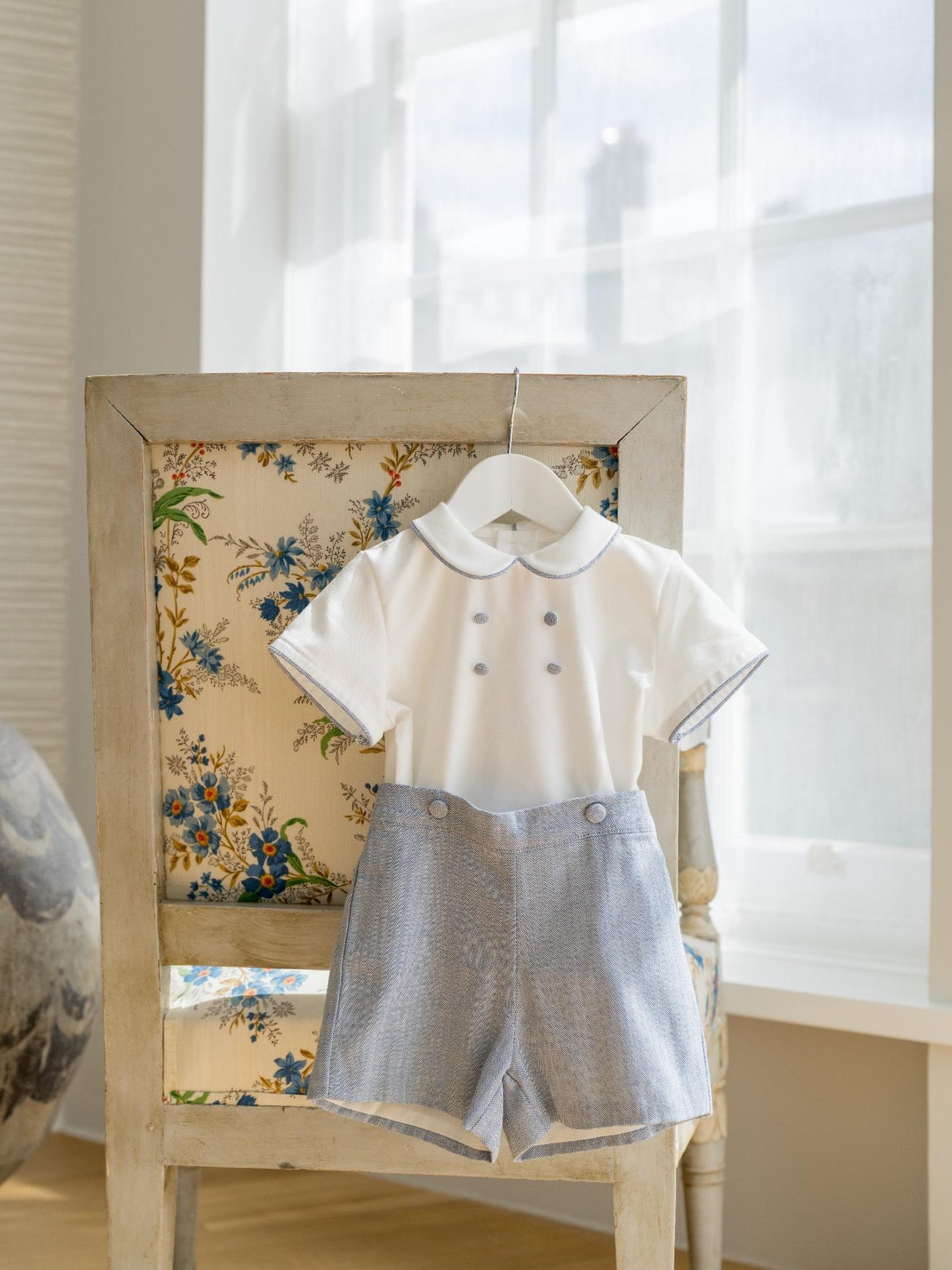 Dusty Blue Fantino Baby Boy Set