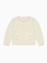 Nicky Hilton x La Coqueta Ivory Farrah Cotton Girl Cardigan