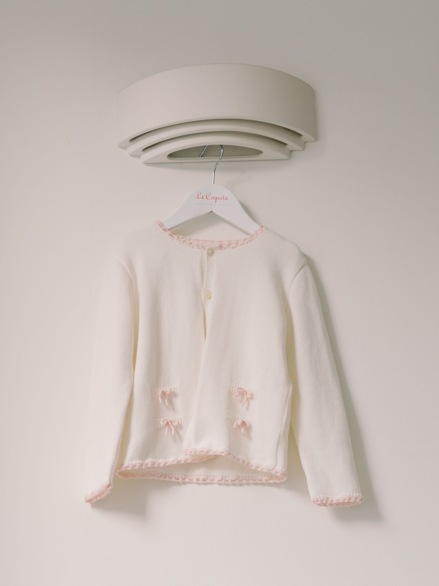Nicky Hilton x La Coqueta Ivory Farrah Cotton Girl Cardigan