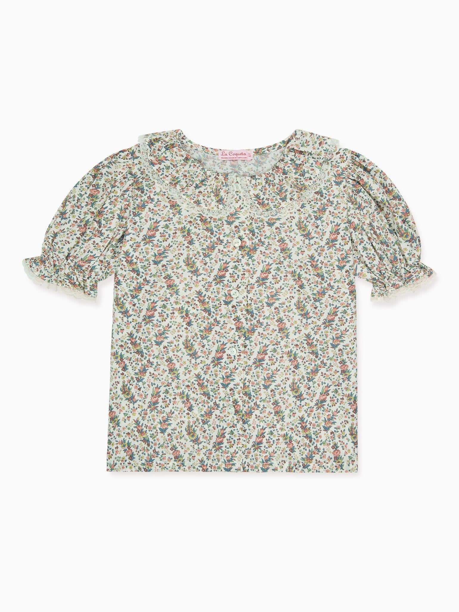 Ivory Floral Faustina Liberty Girl Shirt