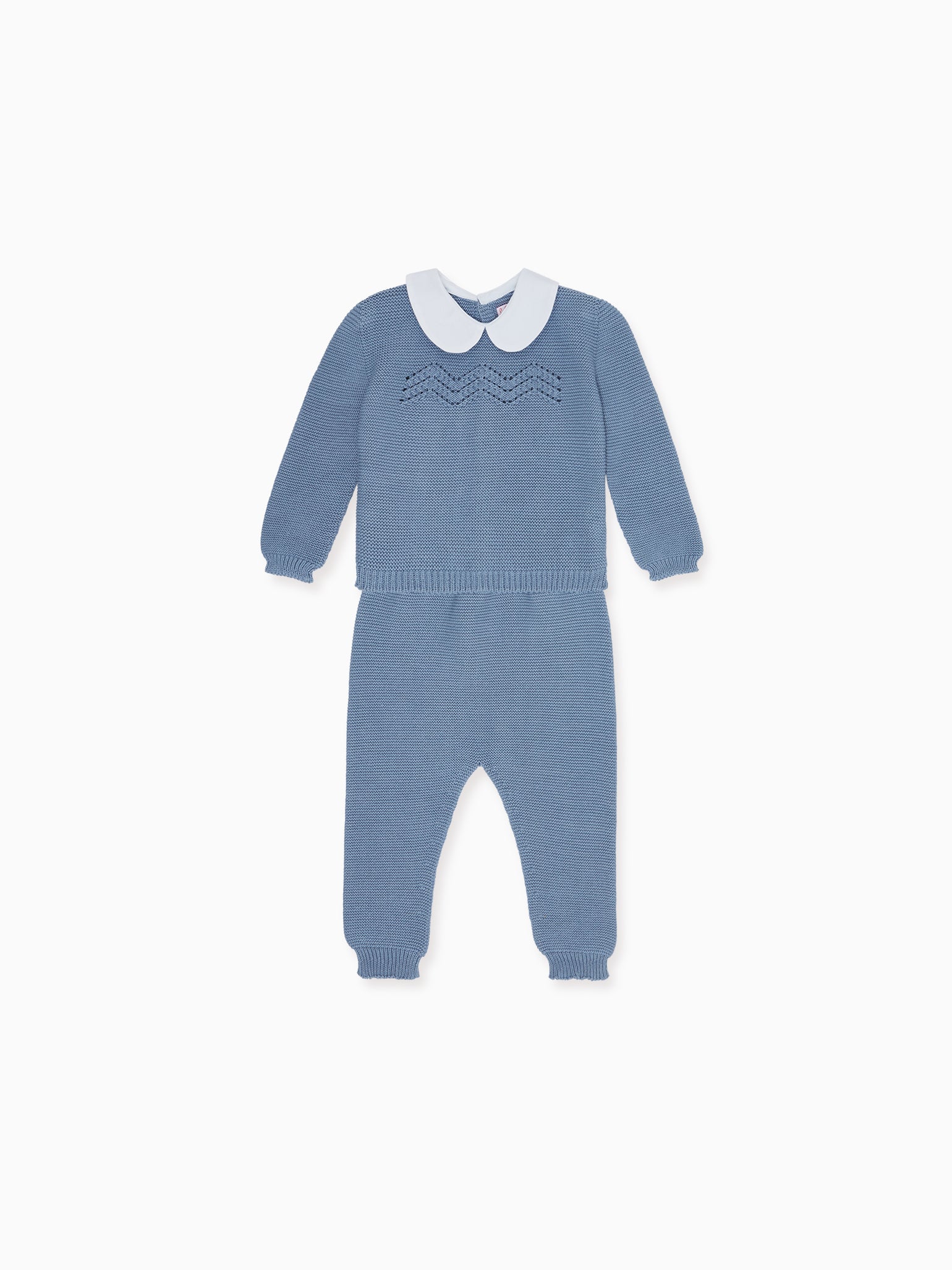 Dusty Blue Felice Cotton Baby Knitted Gift Box Set