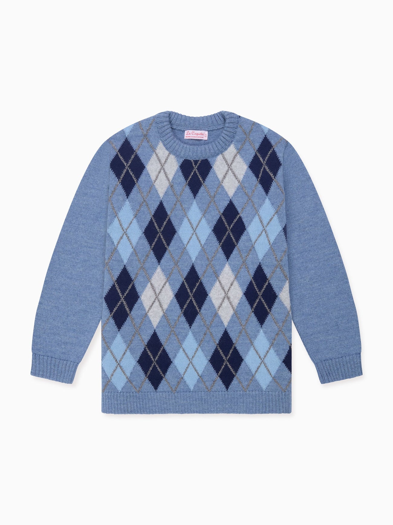 Blue Melange Fito Merino Boy Jumper