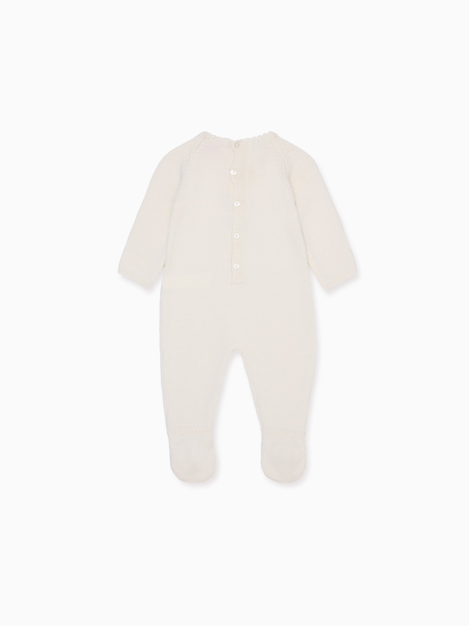 Ivory Flor Merino Baby Girl Knitted Jumpsuit