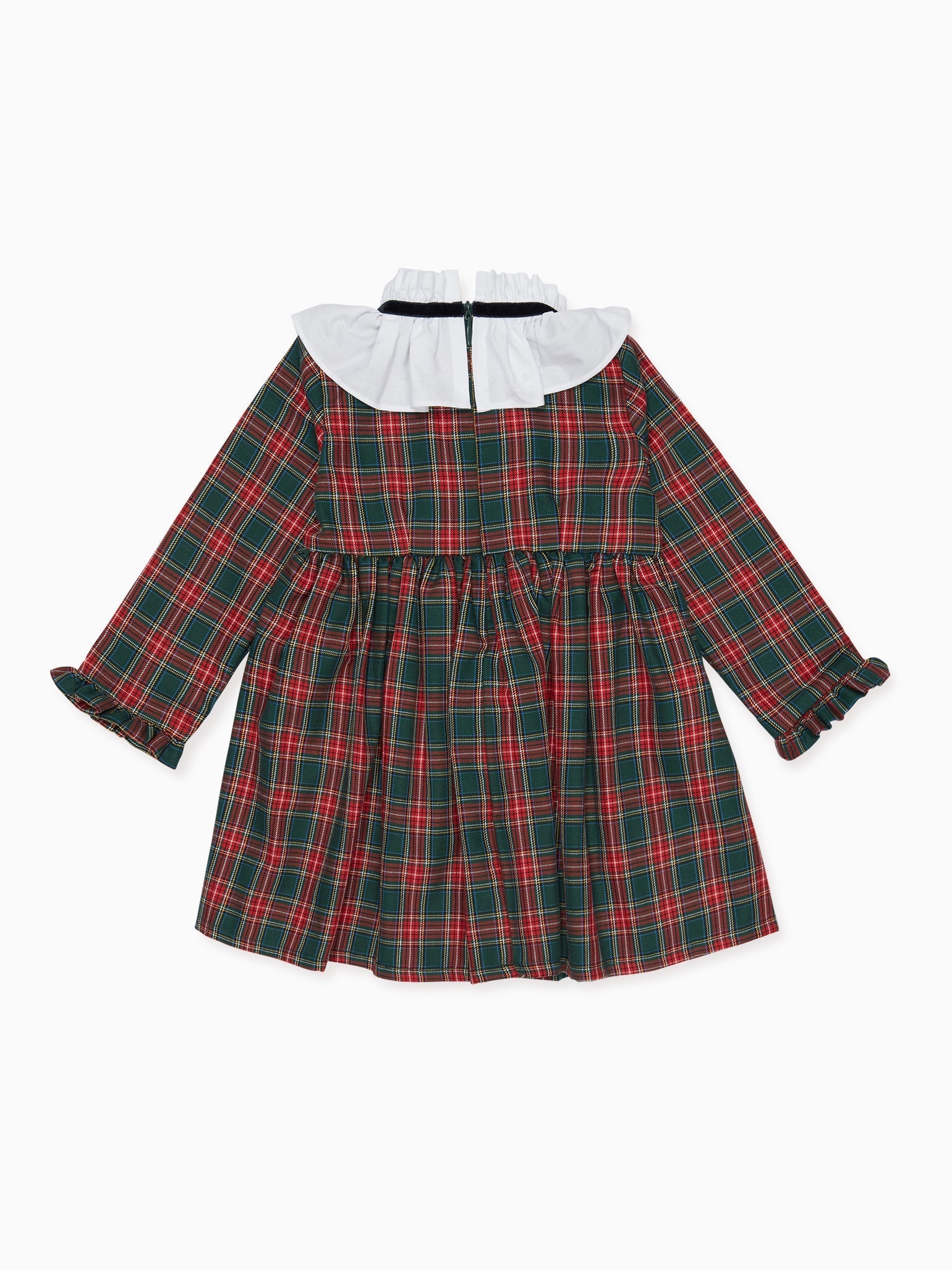 Green Tartan Flora Girl Empire Dress