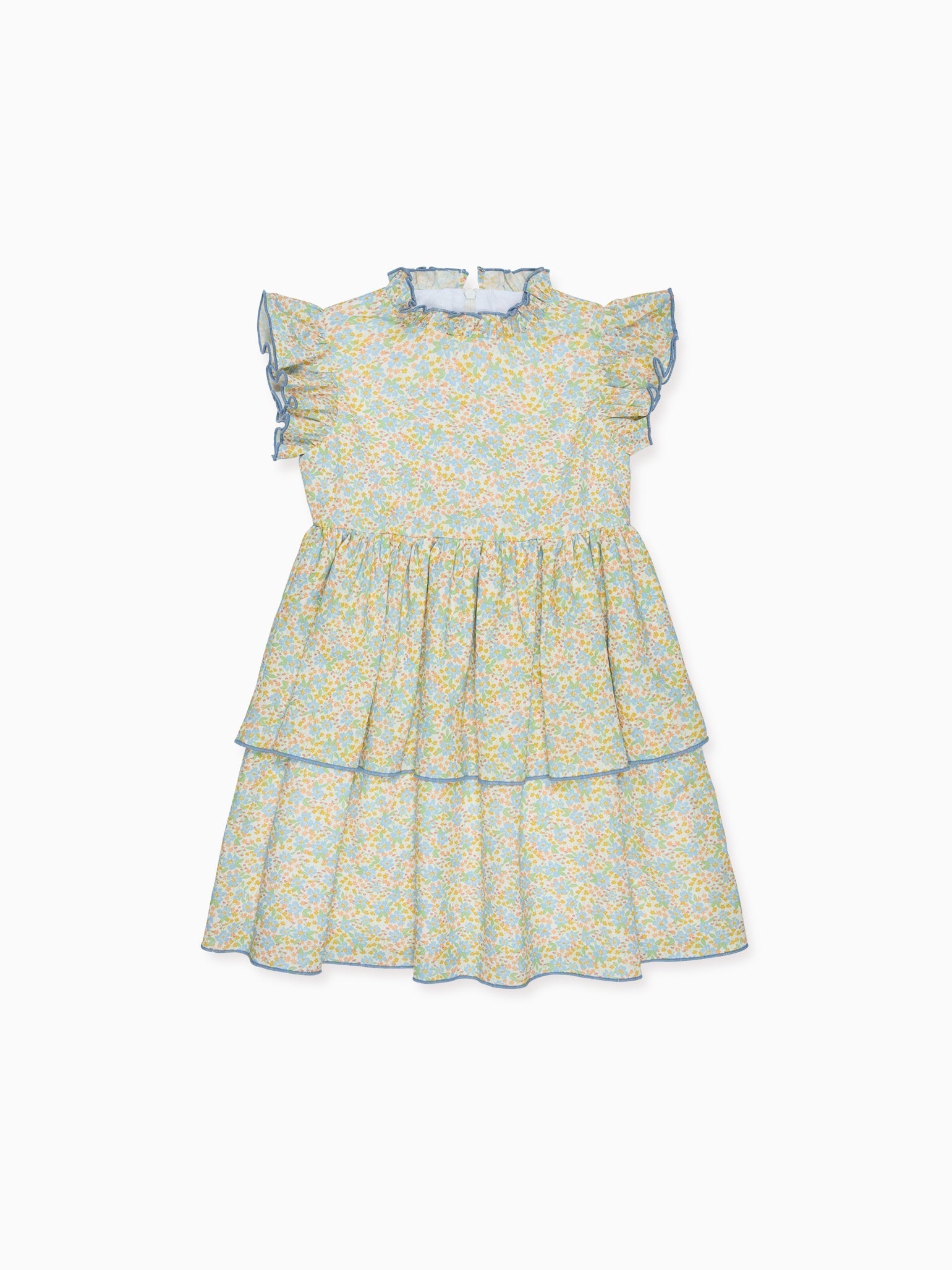 Blue Floral Florencia Girl Dress