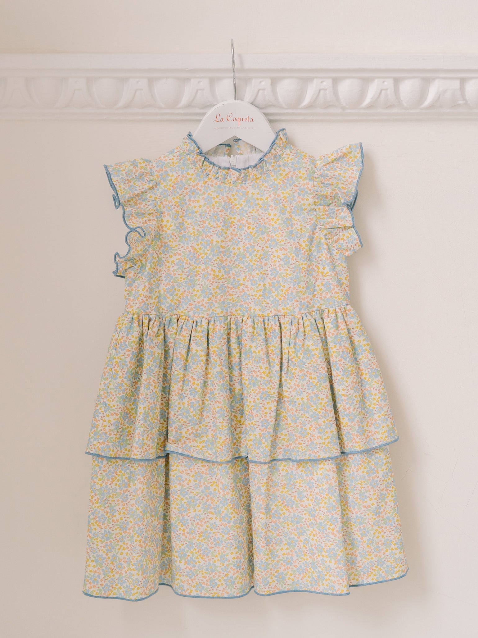 Blue Floral Florencia Girl Dress