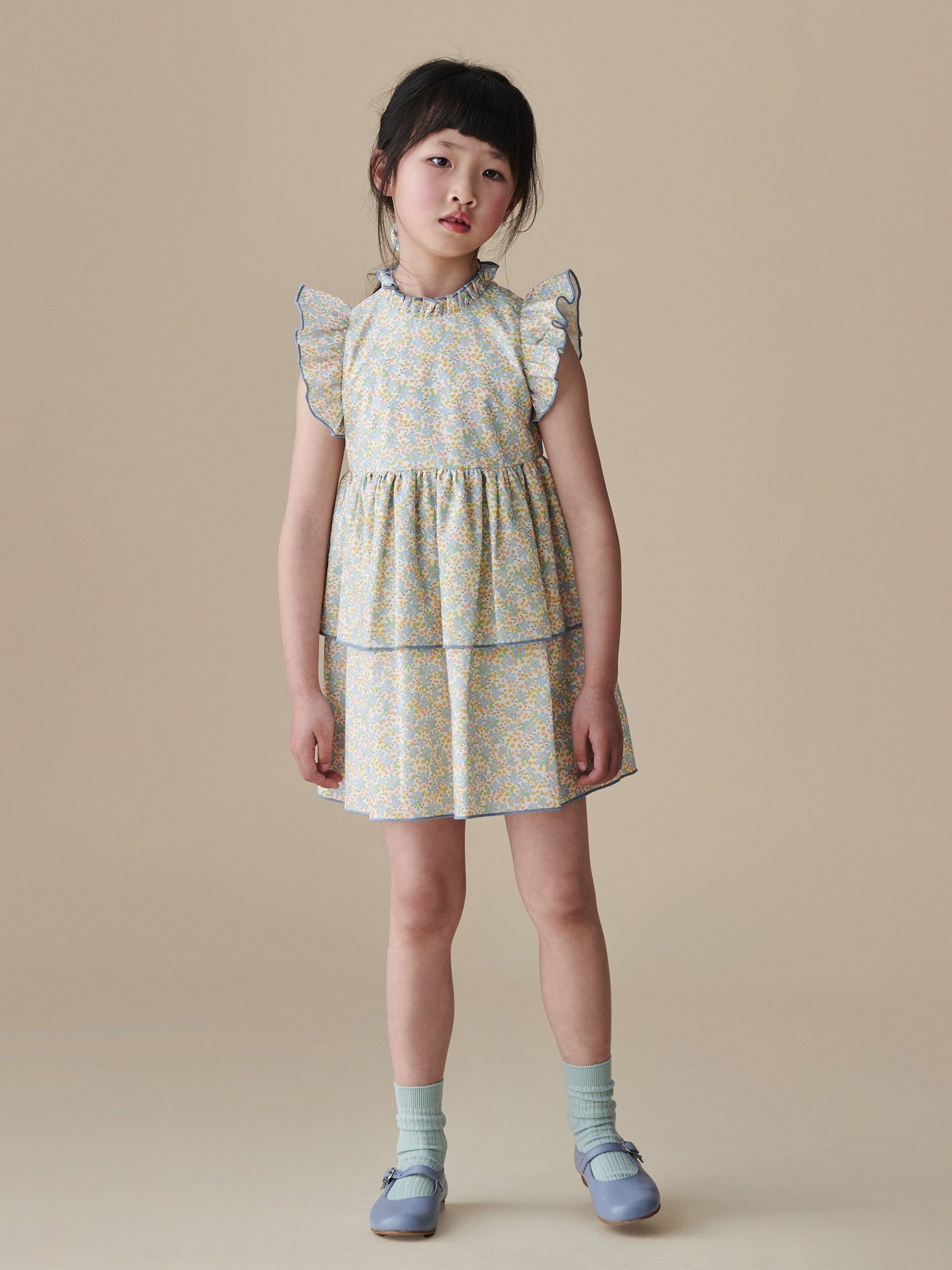 Florencia Dress & Mary Jane Shoes Girl Outfit Bundle