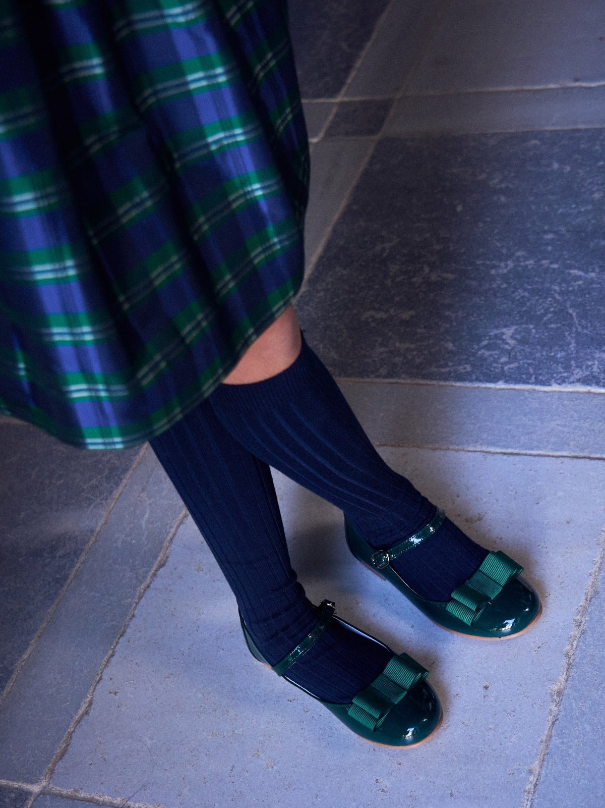Patent Green Leather Girl Bow Mary Jane Shoes
