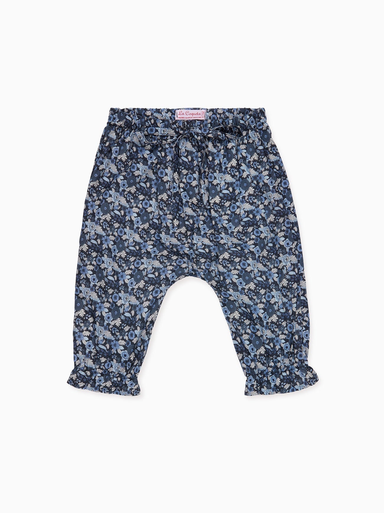 Navy Floral Forna Baby Girl Trousers