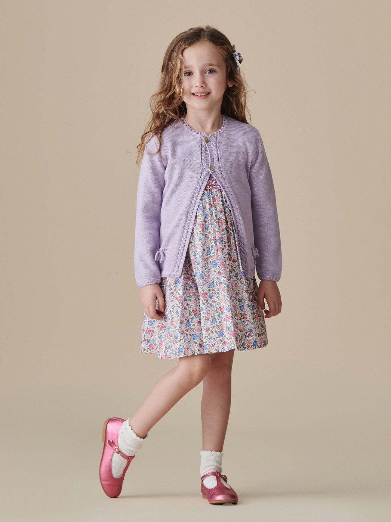 Lilac Arcona Cotton Girl Cardigan