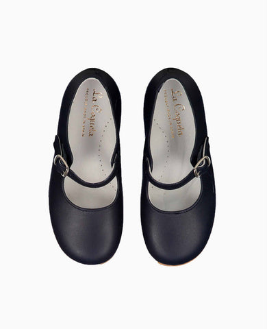 Navy Leather Girl Mary Jane Shoes