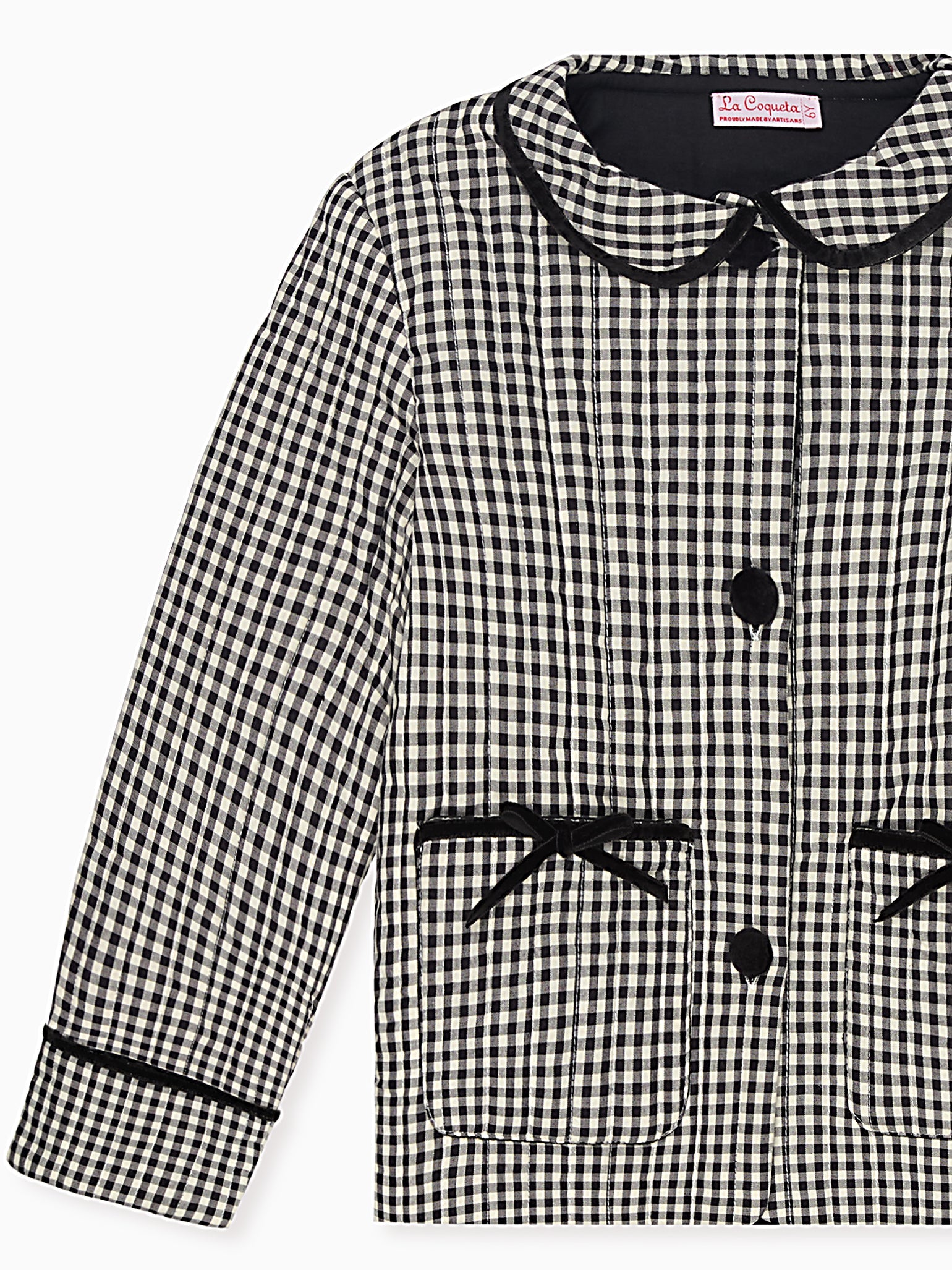 Black Gingham Gabriella Girl Jacket