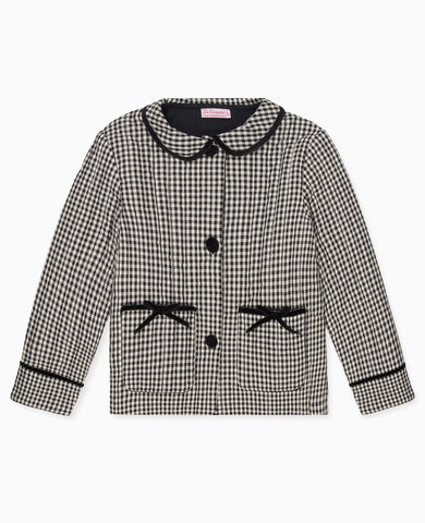 Black Gingham Gabriella Girl Jacket