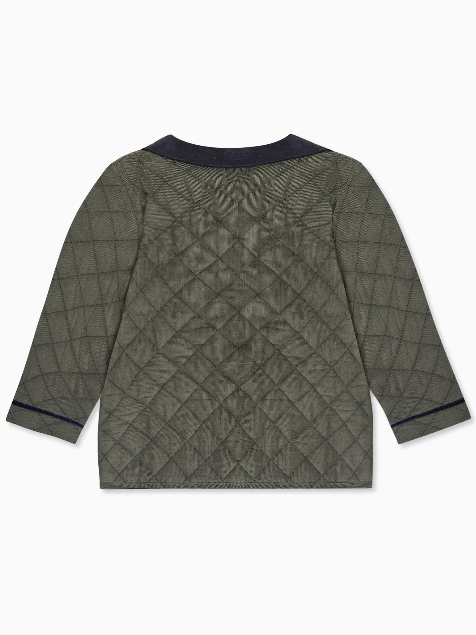 Olive Polka Dot Gabriella Girl Jacket