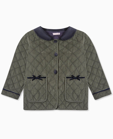 Olive Polka Dot Gabriella Girl Jacket