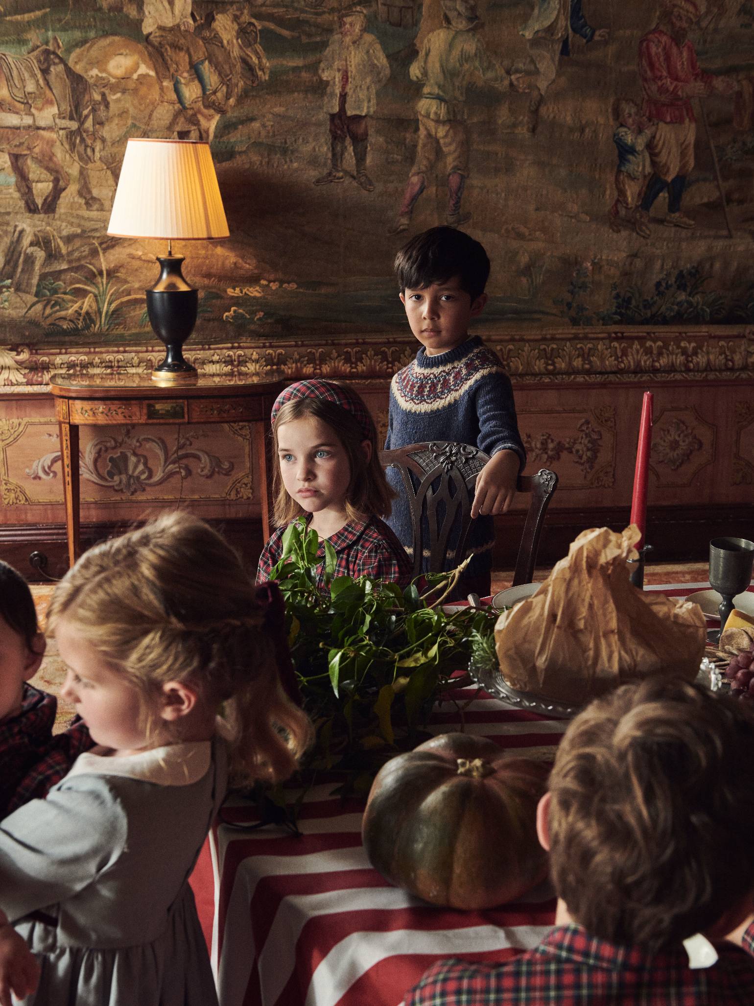 Dark Blue Merino Fair Isle Kids Jumper