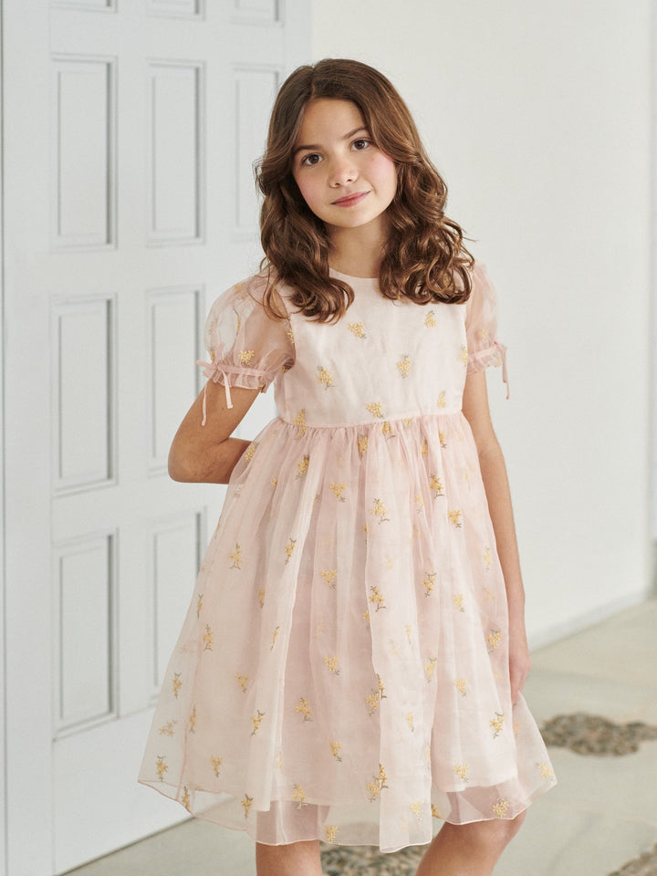 pink dresses for girls Flower Girl Dress Children Easter Communion Dress Summer Sequins Princess Dress, Pink / 3-4 Years (110cm) while detailed beaded leaves and flowers in silver enhance the dresss enchanting allure Pink Dresses for Girls |