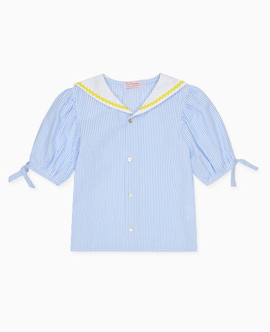 Blue Stripe Georgina Girl Shirt