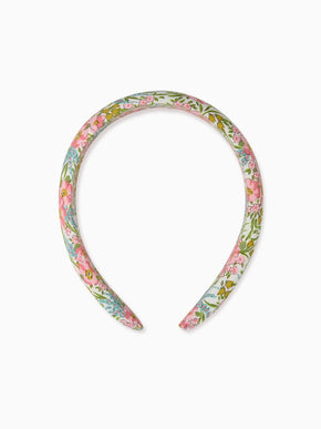 Pink Floral Girl Made With Liberty Fabric Wide Headband