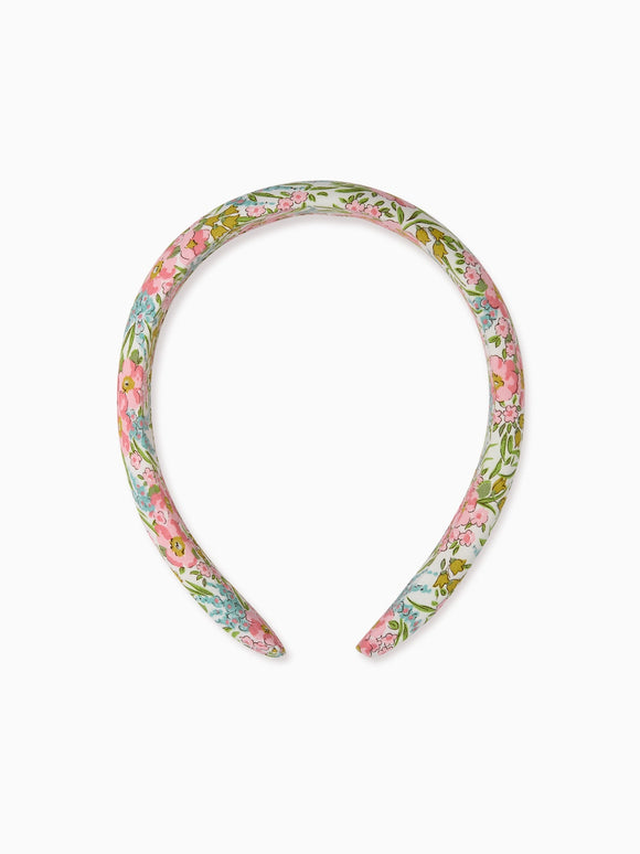 Pink Floral Girl Made With Liberty Fabric Wide Headband