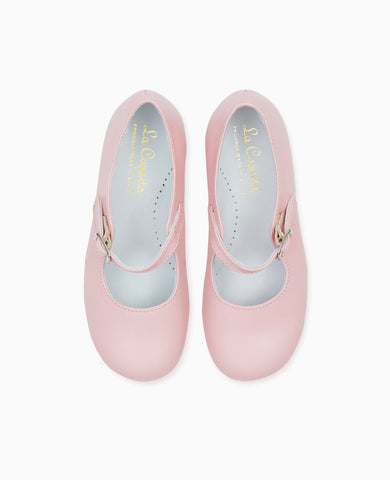 Light Pink Leather Girl Mary Jane Shoes