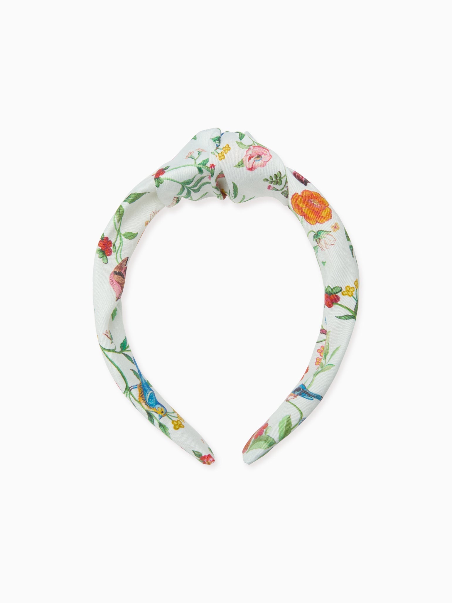 Ivory Bird Floral Girl Top Knot Hairband