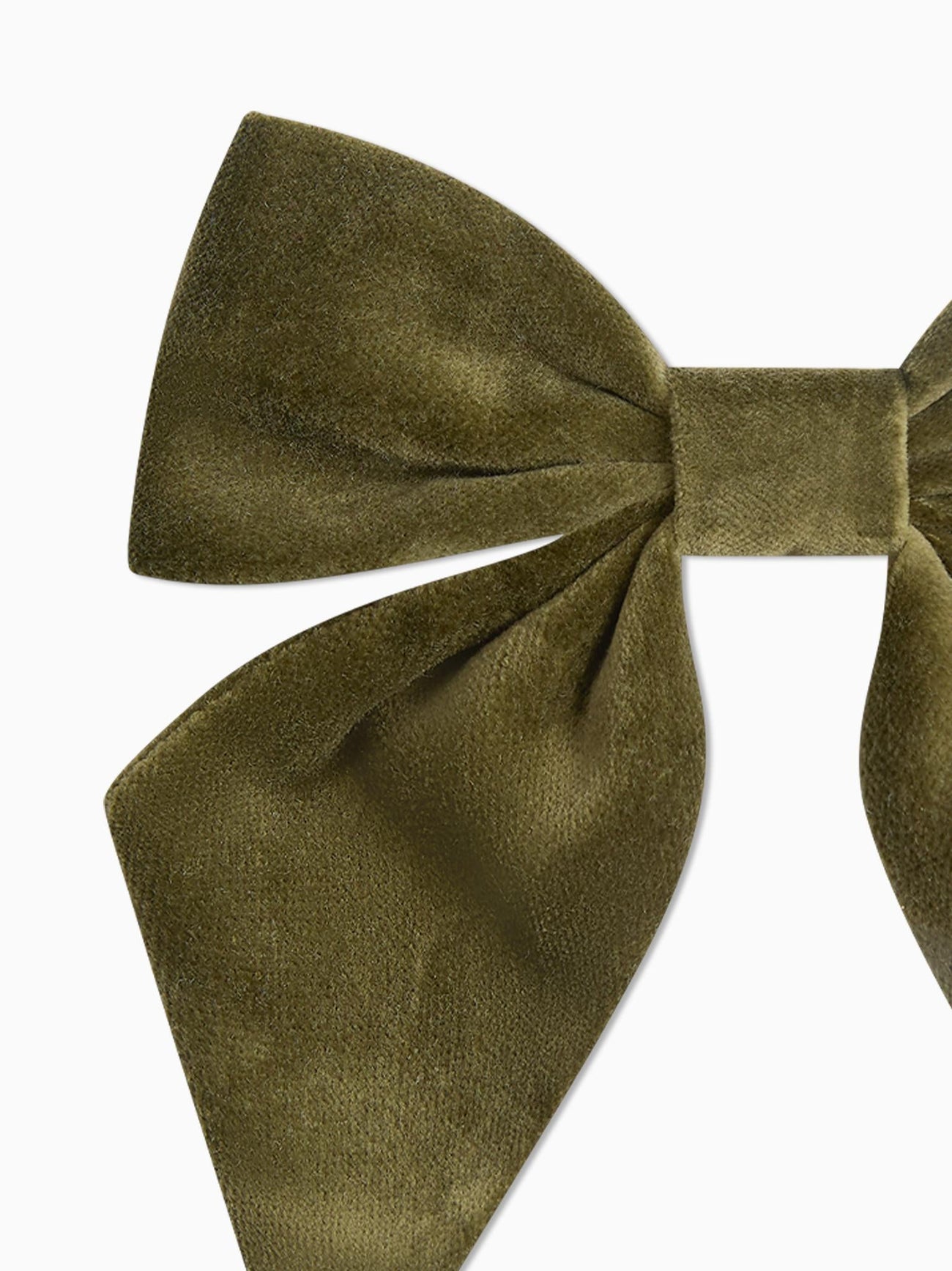 Olive Girl Velvet Large Bow Clip