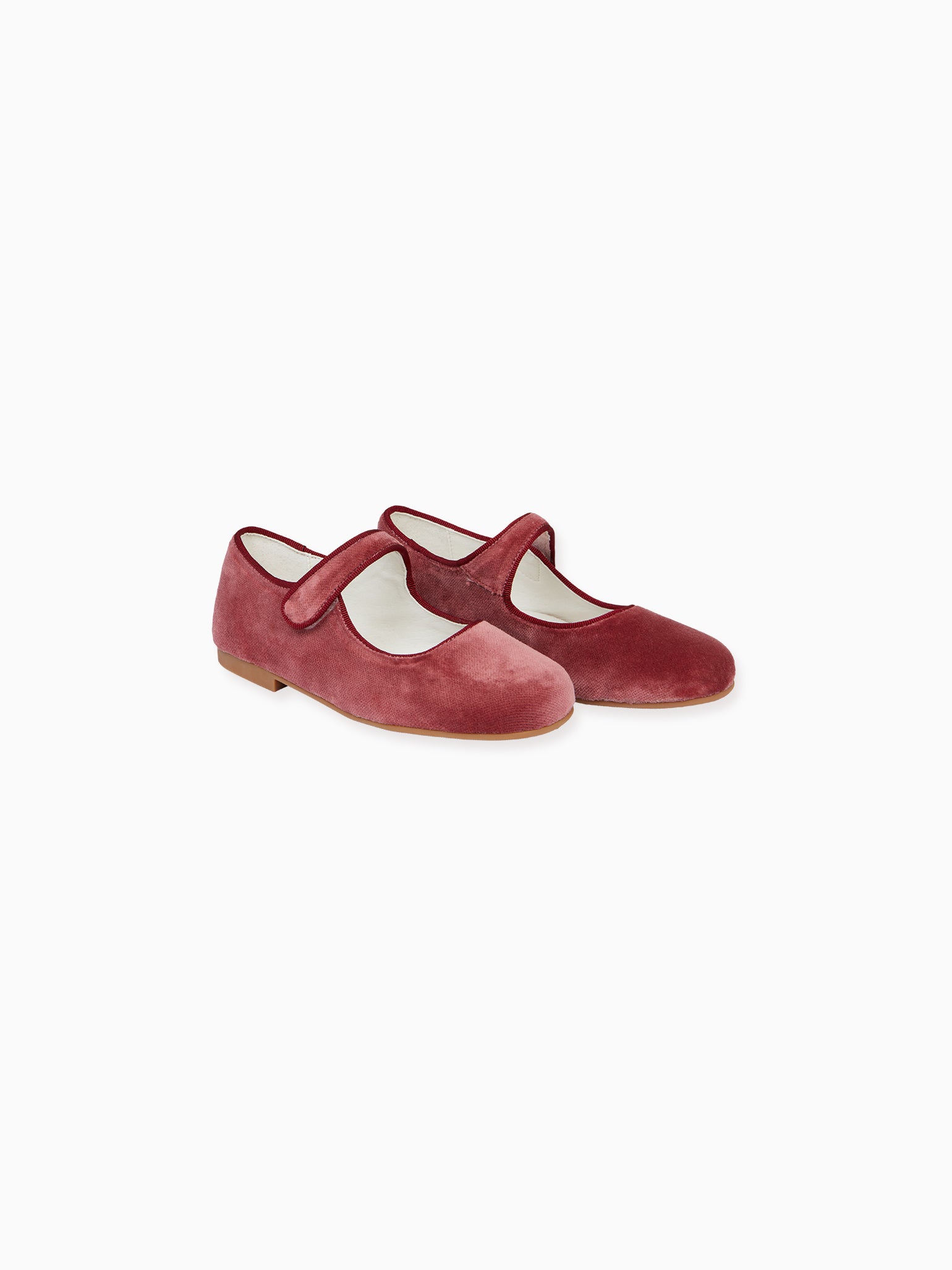 Dusty Pink Velvet Girl Mary Jane Shoes