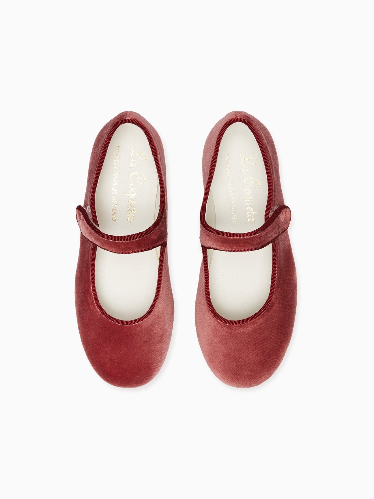 Dusty Pink Velvet Girl Mary Jane Shoes La Coqueta Kids