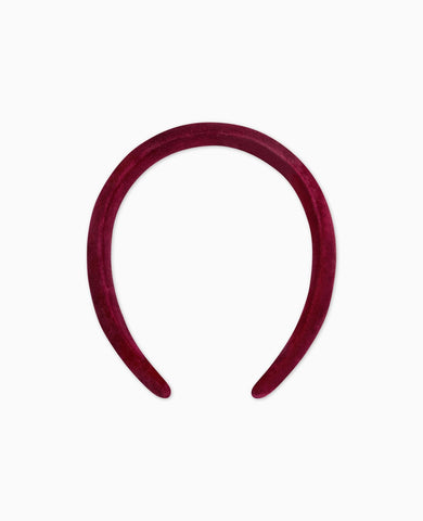 Burgundy Girl Velvet Wide Headband