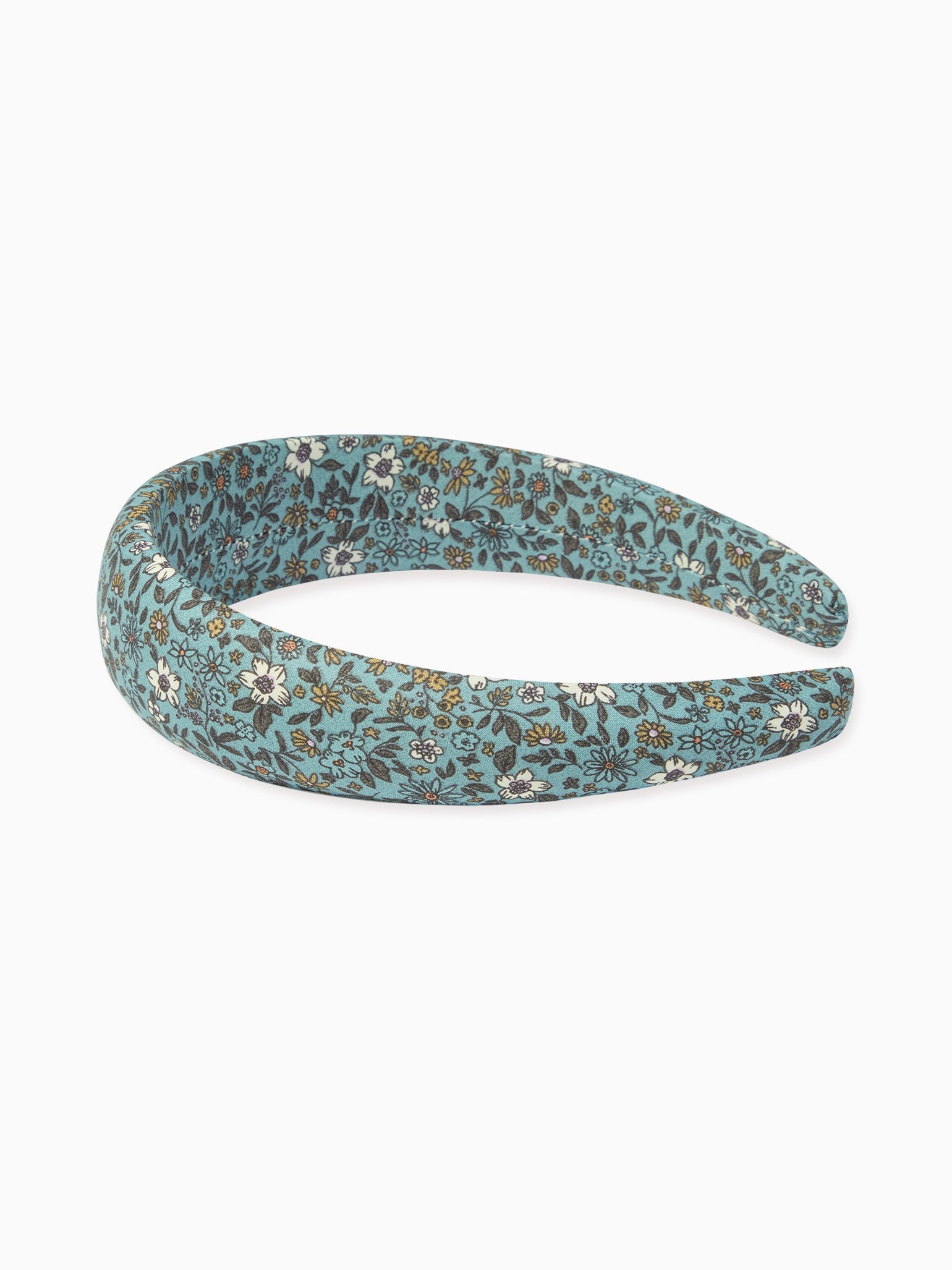 Blue Floral Girl Wide Headband