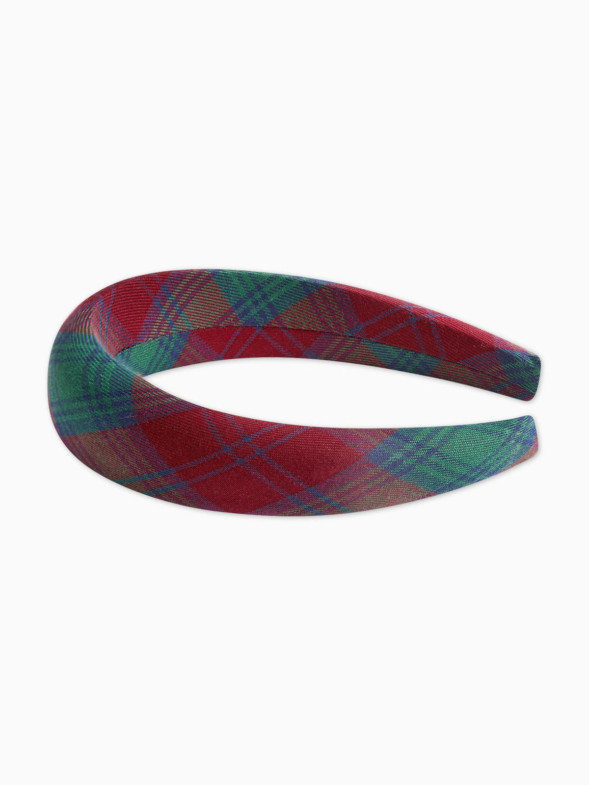 Green Tartan Girl Wide Headband