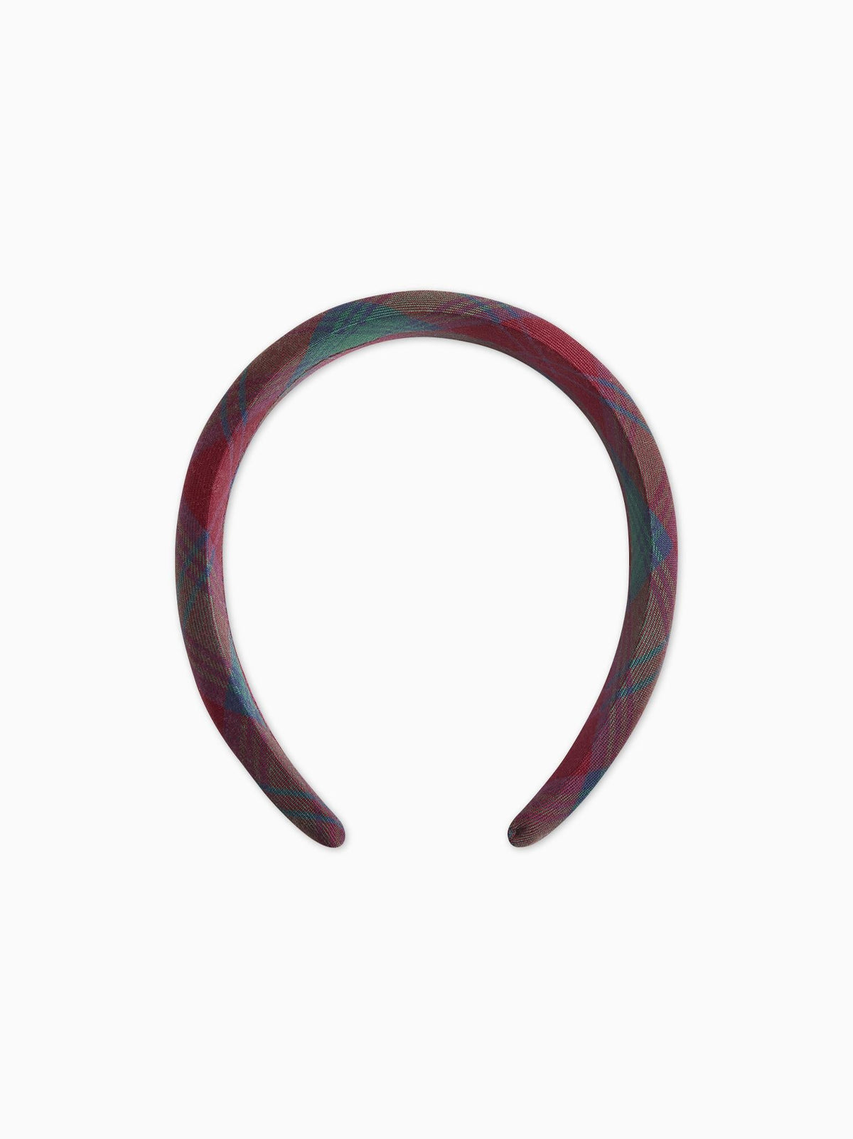 Green Tartan Girl Wide Headband
