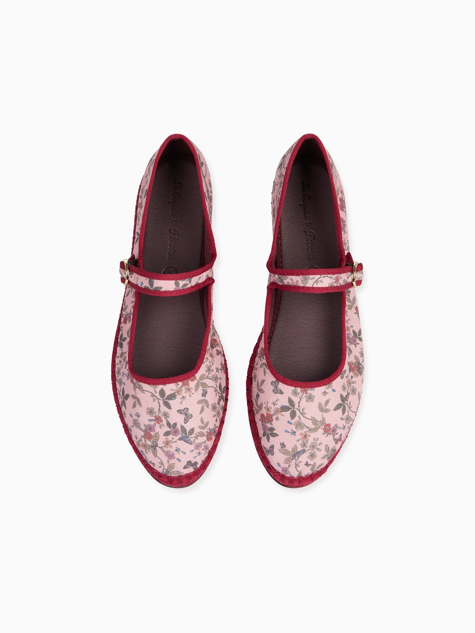 Flabelus x La Coqueta Girl Pink Floral Mary Jane Shoes